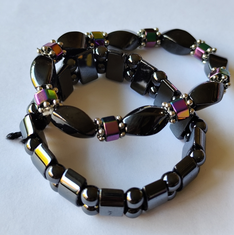 4/$50⭐️Magnetic Hematite Bracelet lot of 2